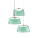 Yurei LED 30 inch Matte Black Pendant Ceiling Light in Acrylic Blue